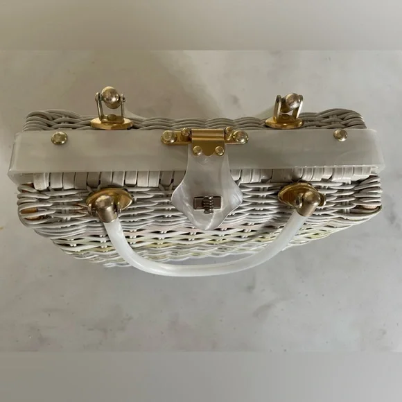 Stylecraft Miami Vintage 1950’s Woven Handbag - Picture 2 of 11